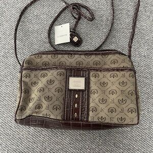 Liz Claiborne Brown and Tan Crossbody Bag